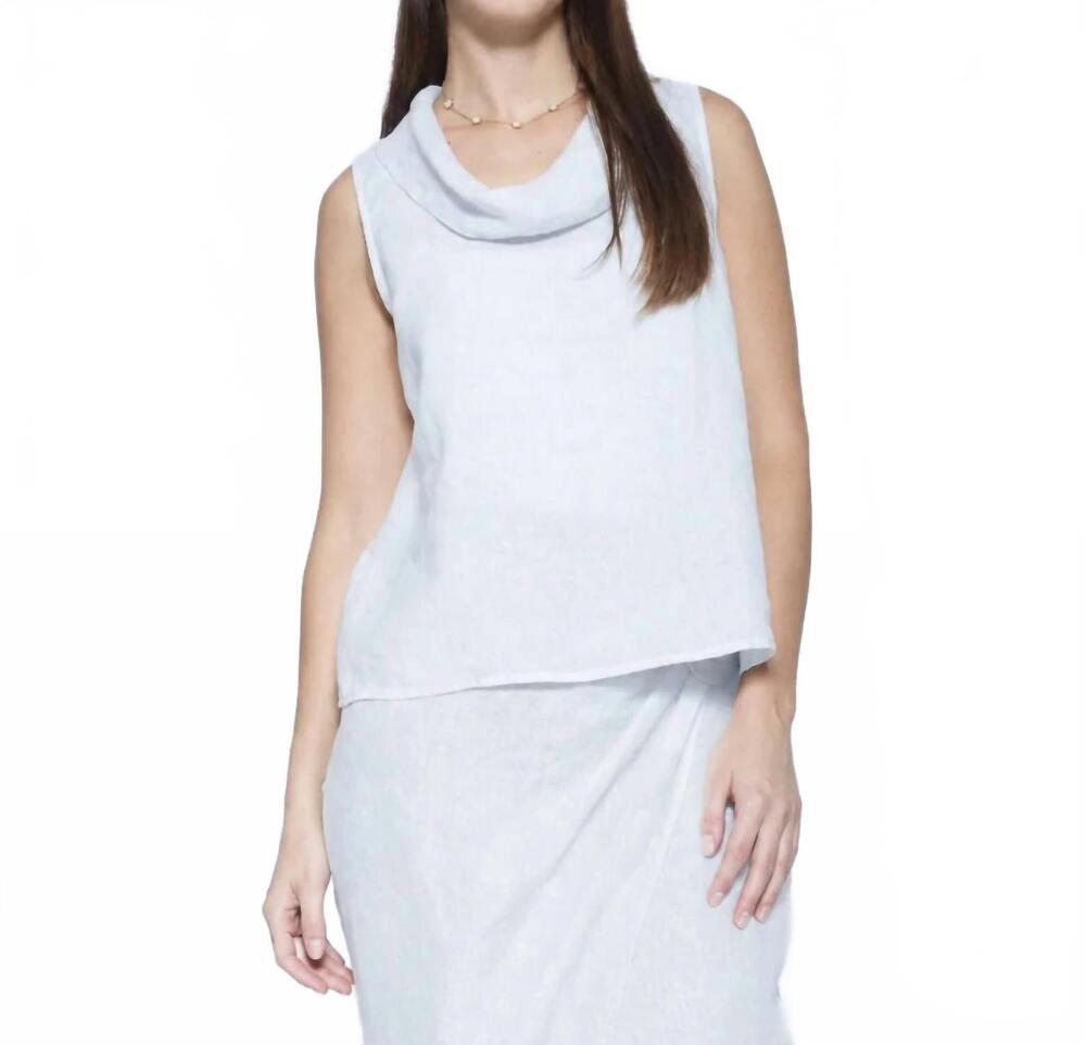 NEW BLUEBERRY cowl sleeveless top in silver